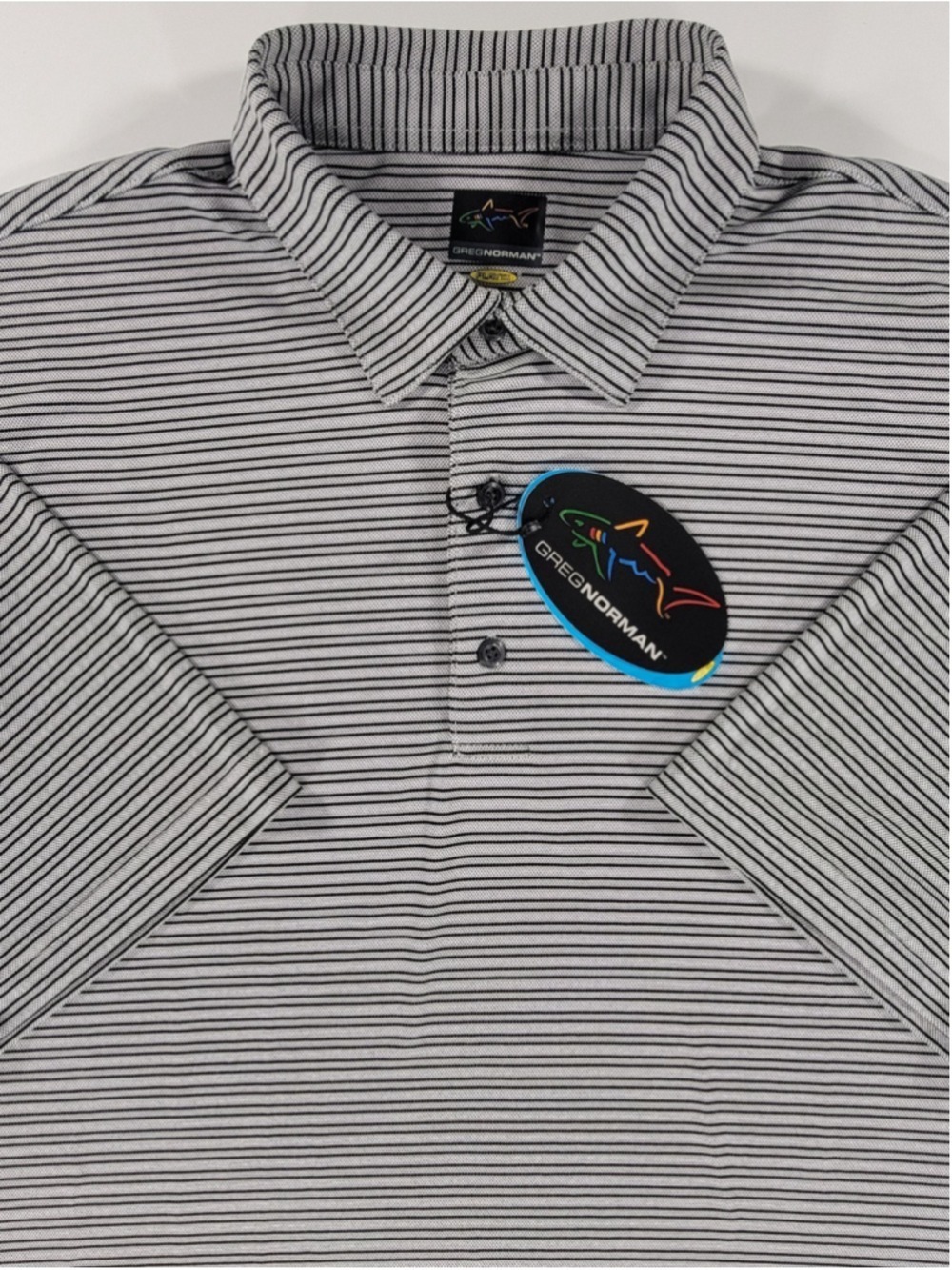 NEW Greg Norman Play Dry Polo Men's XL Gray Stretch Golf Performance Pique NWT